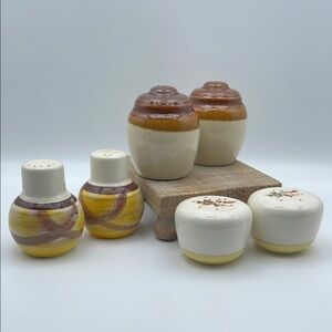 Vintage Salt‎ and Pepper Shakers Lot of 3 Sets